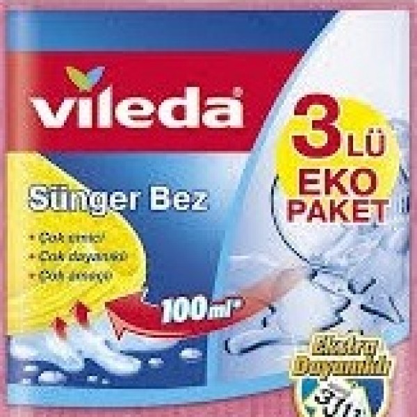 VİLEDA SÜNGER BEZİ  3 LÜ 18*20CM