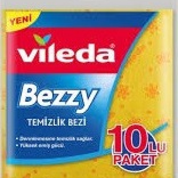 VİLEDA BEZZY TEMİZLİK BEZİ  10 LU SARI 34*35CM