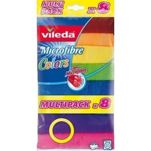 VİLEDA MİKROFİBER COLORS TEMİZLİK BEZİ  8 Lİ 30*30CM