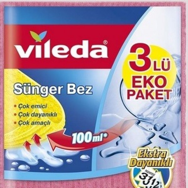 VİLEDA SÜNGER BEZİ  3 LÜ 18*20CM