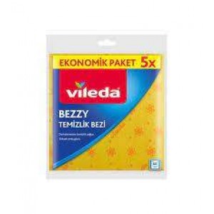 VİLEDA BEZZY TEMİZLİK BEZİ  5 Lİ SARI 34*35CM