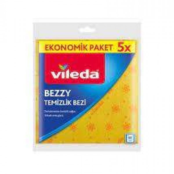 VİLEDA BEZZY TEMİZLİK BEZİ  5 Lİ SARI 34*35CM