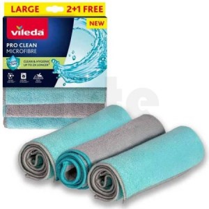 VİLEDA PRO CLEAN MICROFİBER TEMİZLİK BEZİ LARGE 2+1 FREE 30*34CM